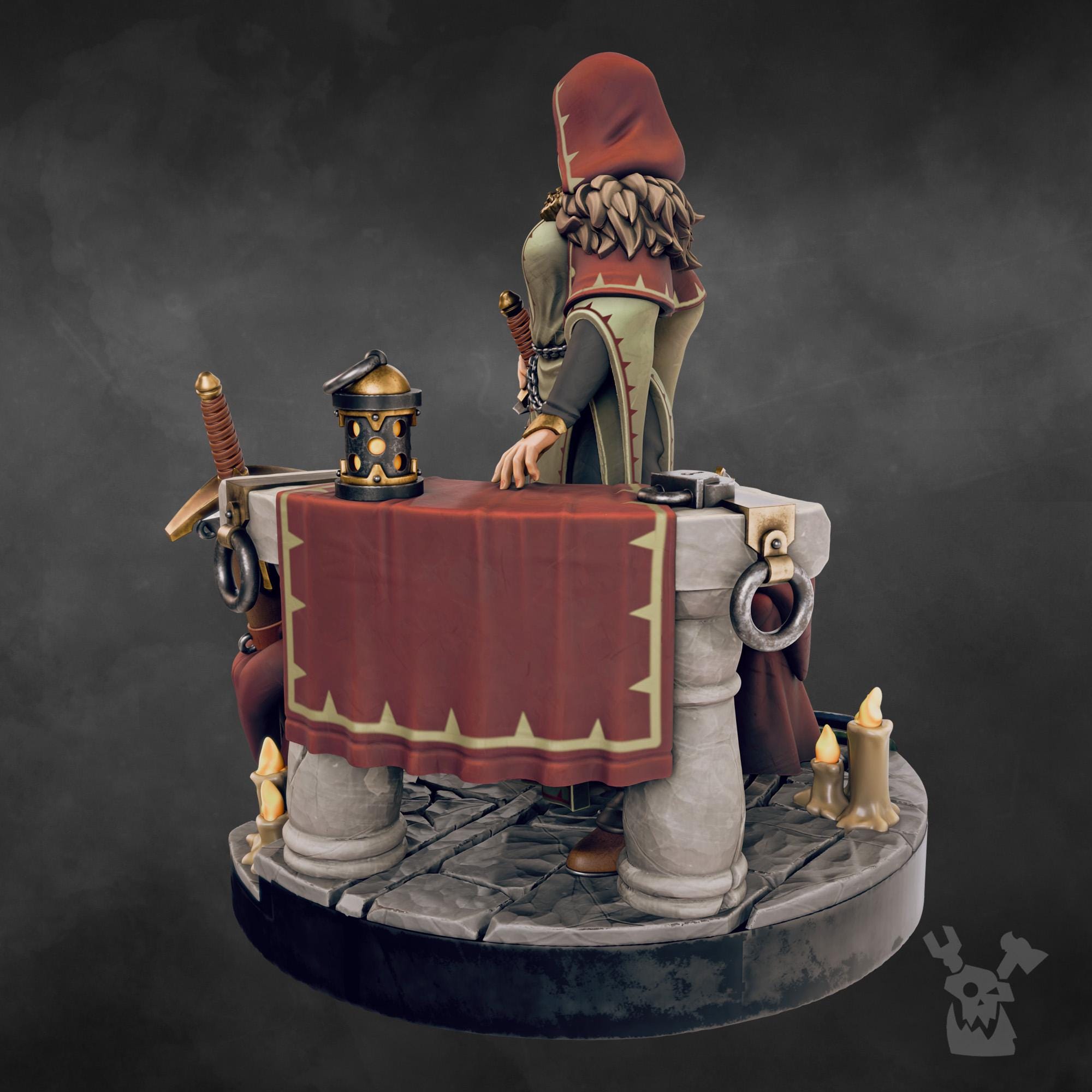 Leona the Forestborn - Female Paladin Knight - Prayer before battle - Beautiful Knight - Lioness Knight - Grimdark Miniatures and proxies by Dakkadakka